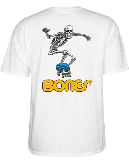 Powell Peralta Camiseta Skateboard Skeleton II (White)