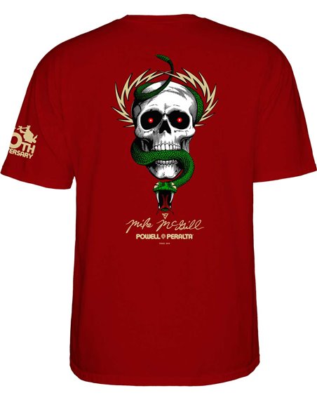 Powell Peralta T-Shirt Mike McGill 40th Anniversary McTwist (Garnet)