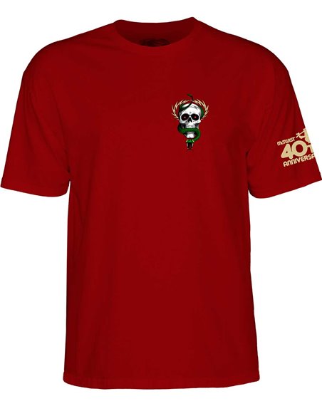 Powell Peralta T-Shirt Mike McGill 40th Anniversary McTwist (Garnet)