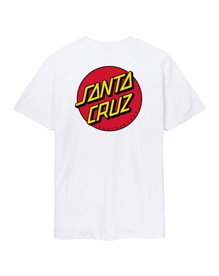Santa Cruz T-Shirt Uomo Classic Dot Chest (White)