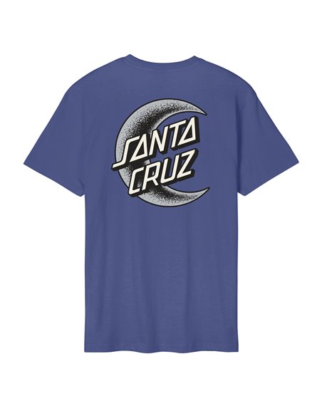 Santa Cruz Men's T-Shirt Crescent Moon Chest (Navy Dusk)