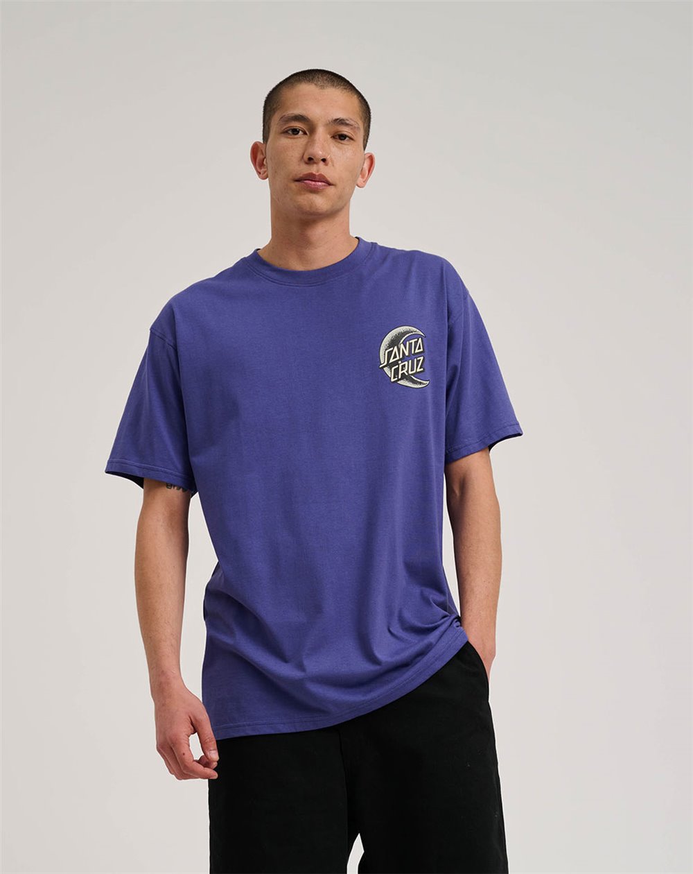Santa Cruz Camiseta Hombre Crescent Moon Chest (Navy Dusk)