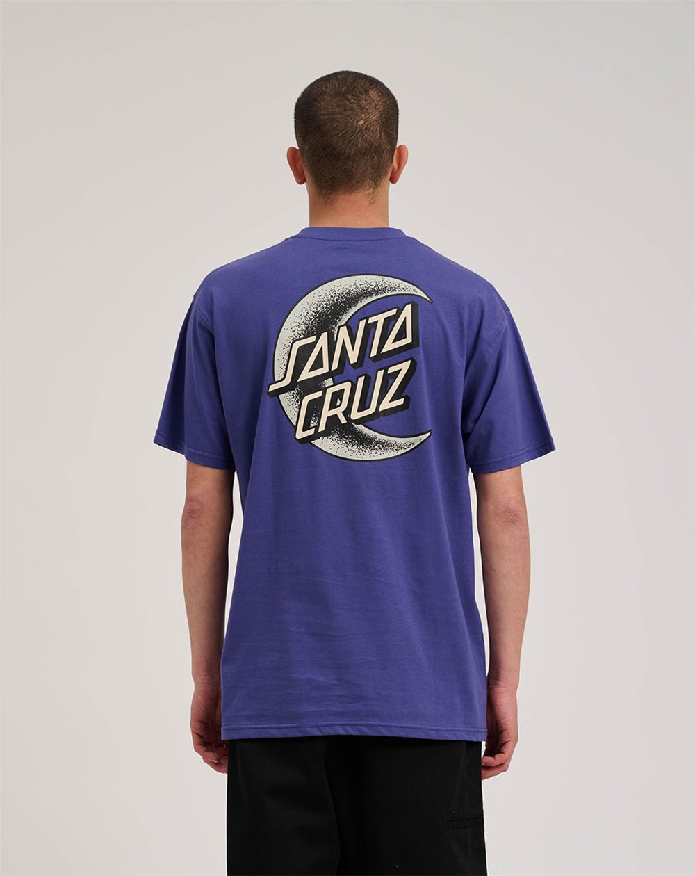 Santa Cruz Men's T-Shirt Crescent Moon Chest (Navy Dusk)