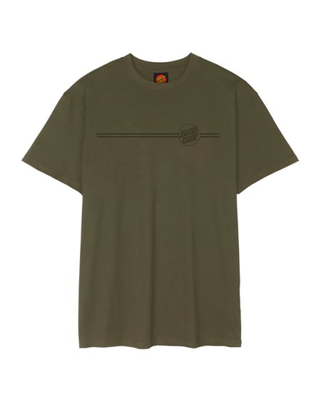 Santa Cruz T-Shirt Uomo Tonal Opus Dot Stripe (Uniform Green) 2