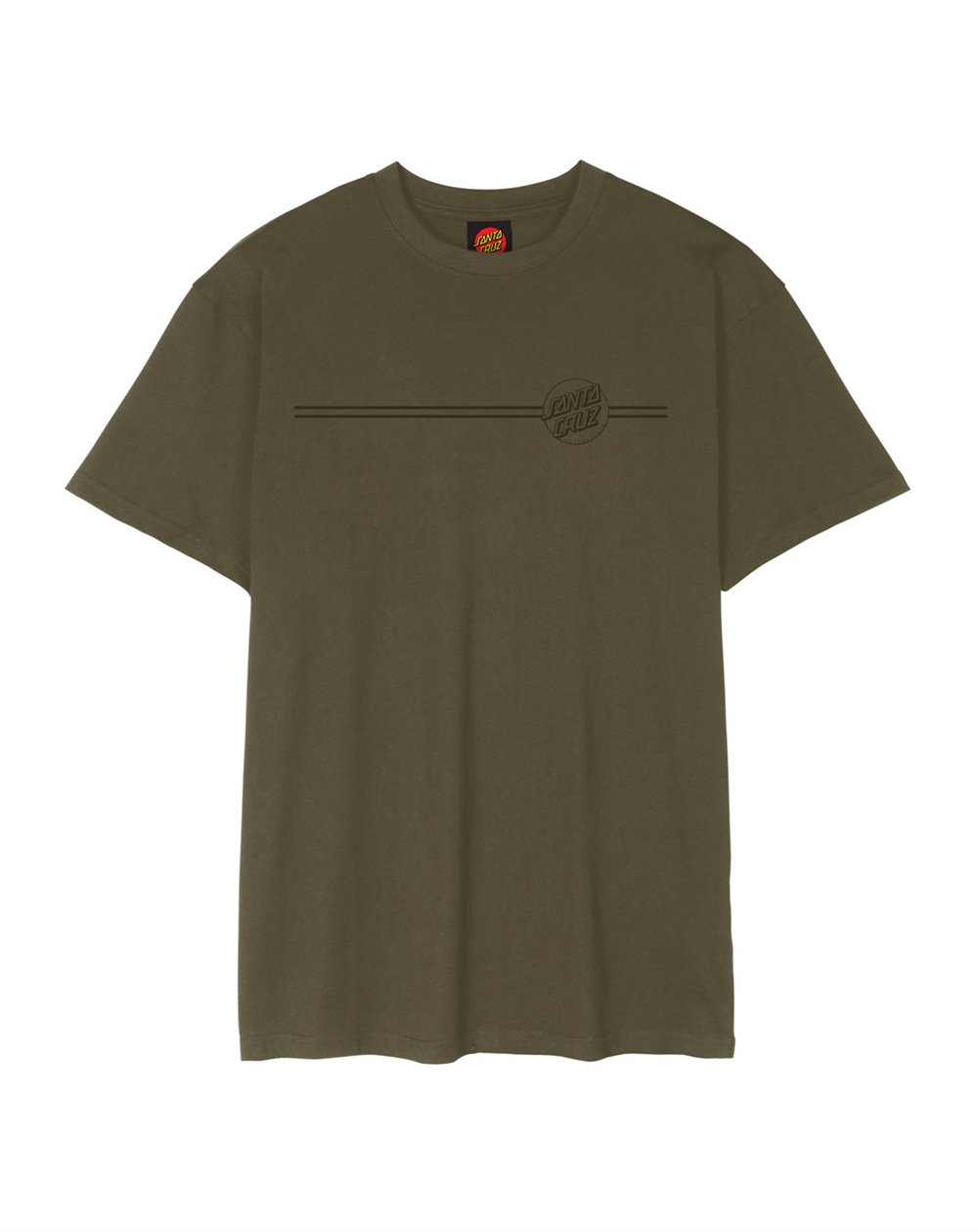 Santa Cruz Camiseta Hombre Tonal Opus Dot Stripe (Uniform Green)