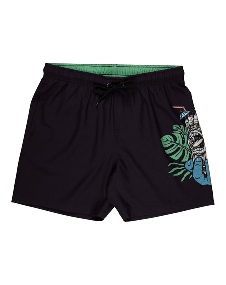 Santa Cruz Men's Swimshort Tiki Hand (Black)