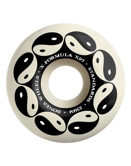 Bones Wheels Rodas Skate X-Formula V1 Standard Yin Yang 53mm 97A 4 peças