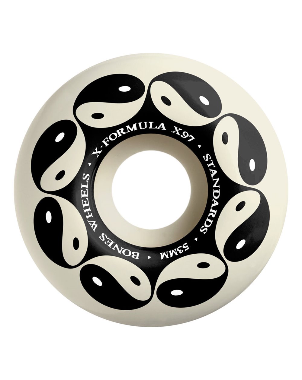 Bones Wheels Rodas Skate X-Formula V1 Standard Yin Yang 53mm 97A 4 peças
