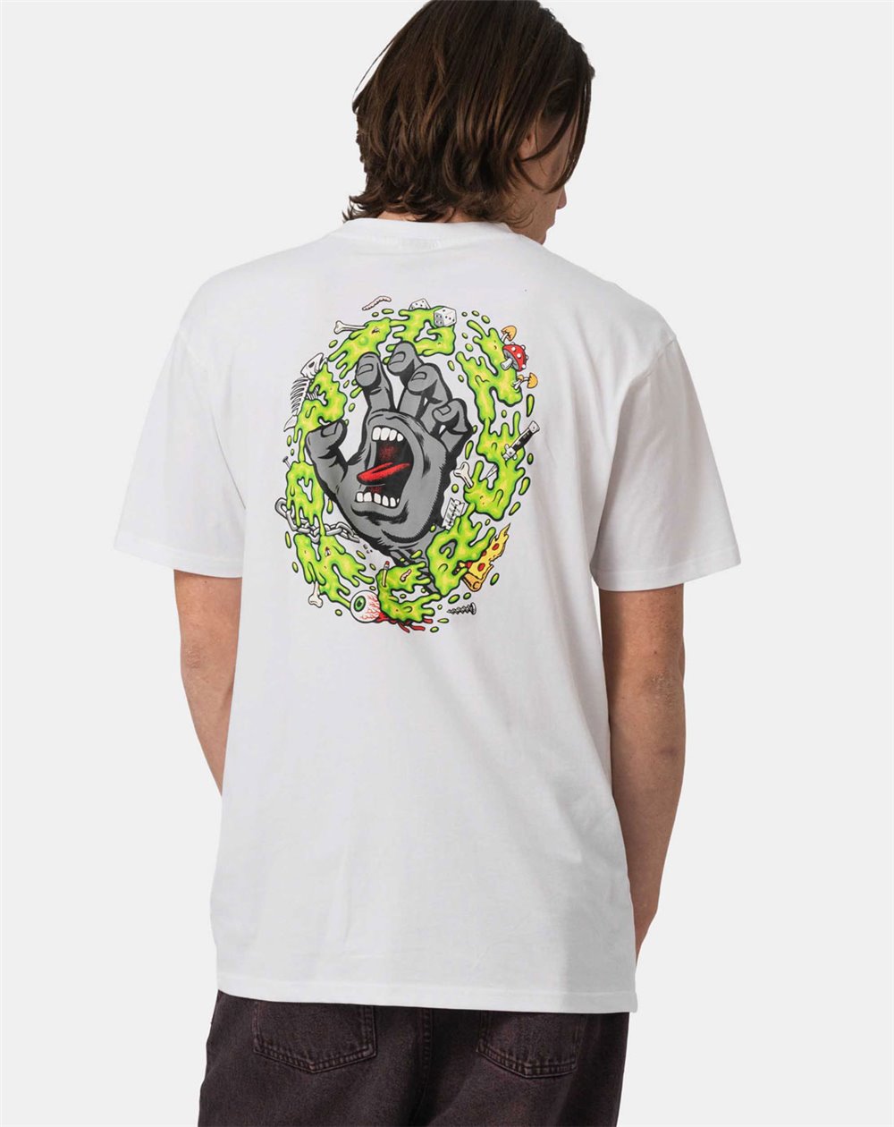 Santa Cruz T-Shirt Uomo Slime Scream (White)