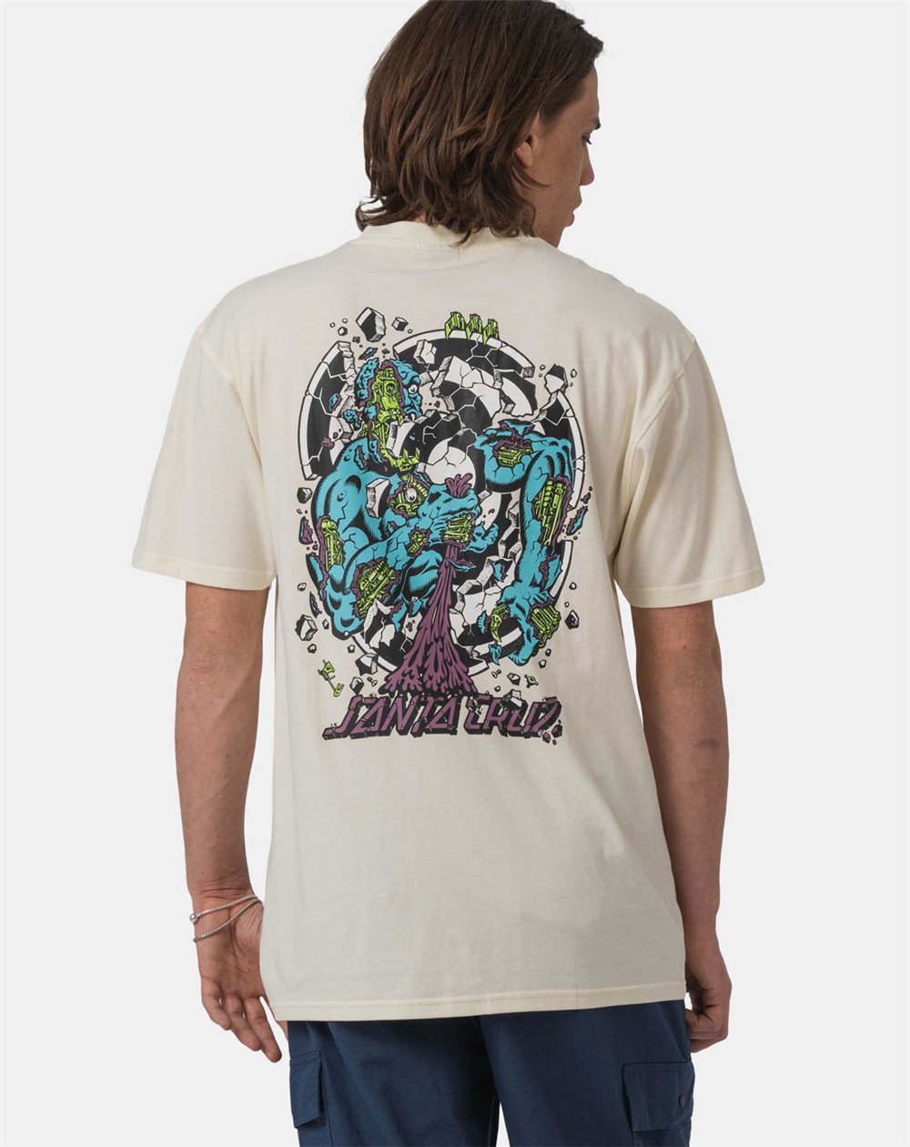 Santa Cruz Herren T-Shirt Roskopp Dissect Strip (Unbleached Cotton)