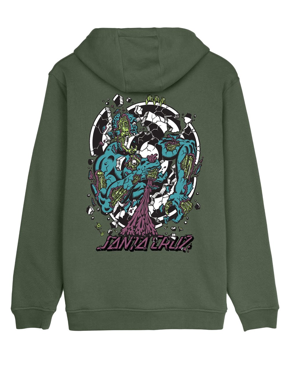 Santa Cruz Moleton com Capuz Homem Roskopp Dissect Strip (Dark Moss)