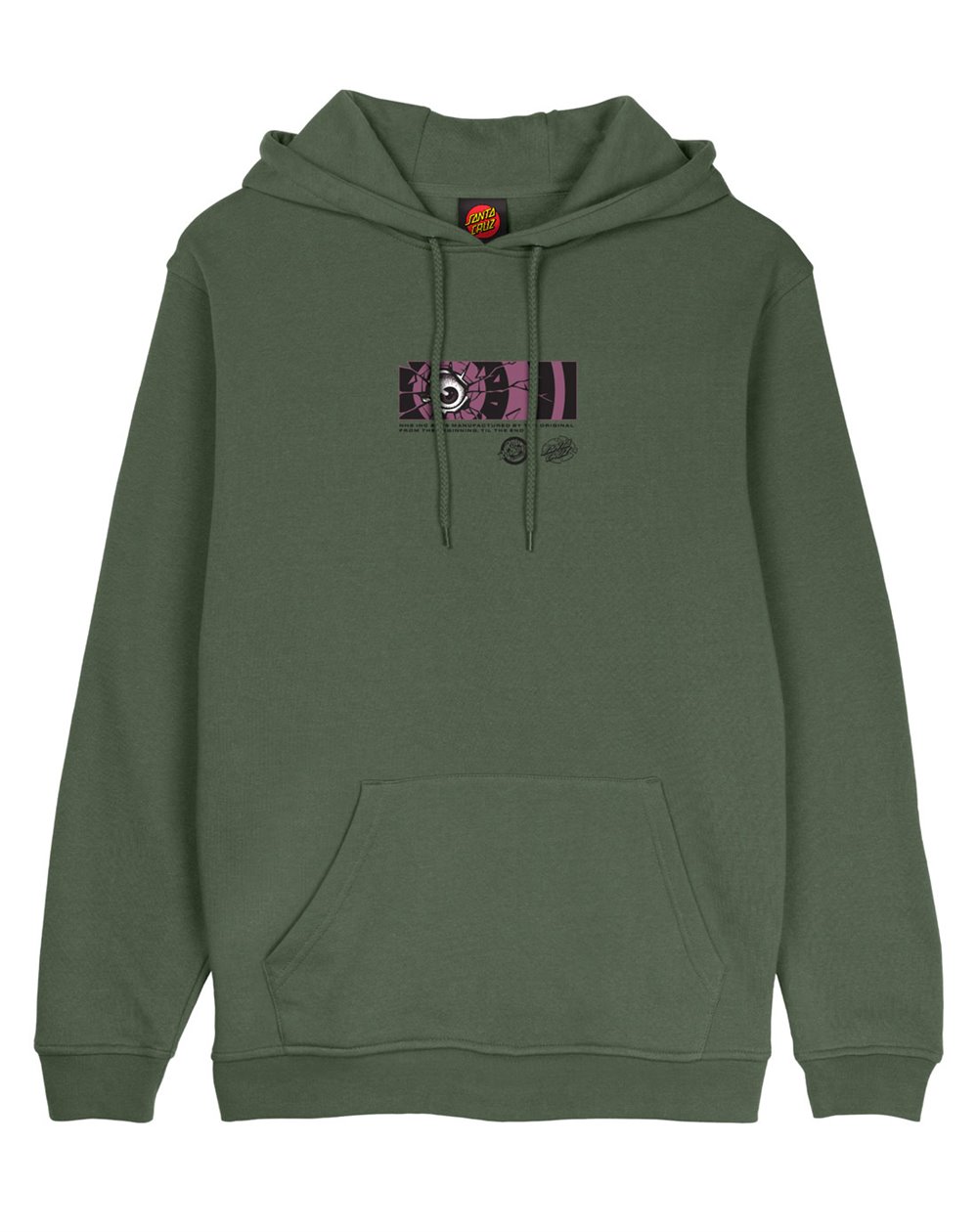 Santa Cruz Sweat à Capuche Homme Roskopp Dissect Strip (Dark Moss)