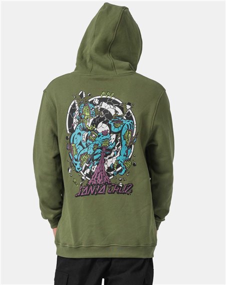 Santa Cruz Moleton com Capuz Homem Roskopp Dissect Strip (Dark Moss)