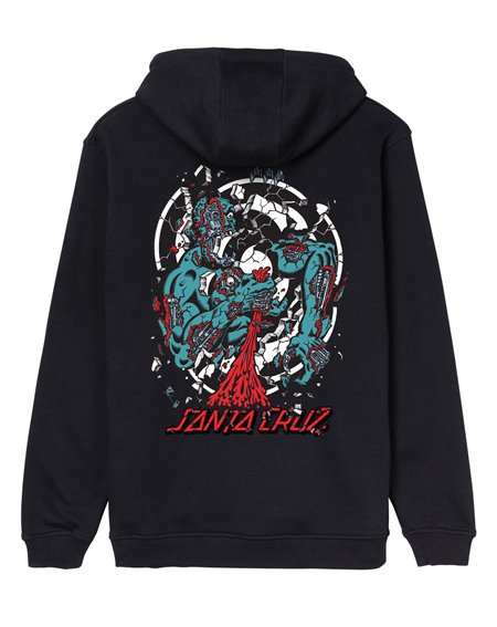 Santa Cruz Felpa con Cappuccio Uomo Roskopp Dissect Strip (Black)