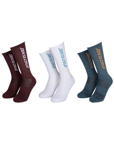 Santa Cruz Skate-Socken Strip 3 er Pack
