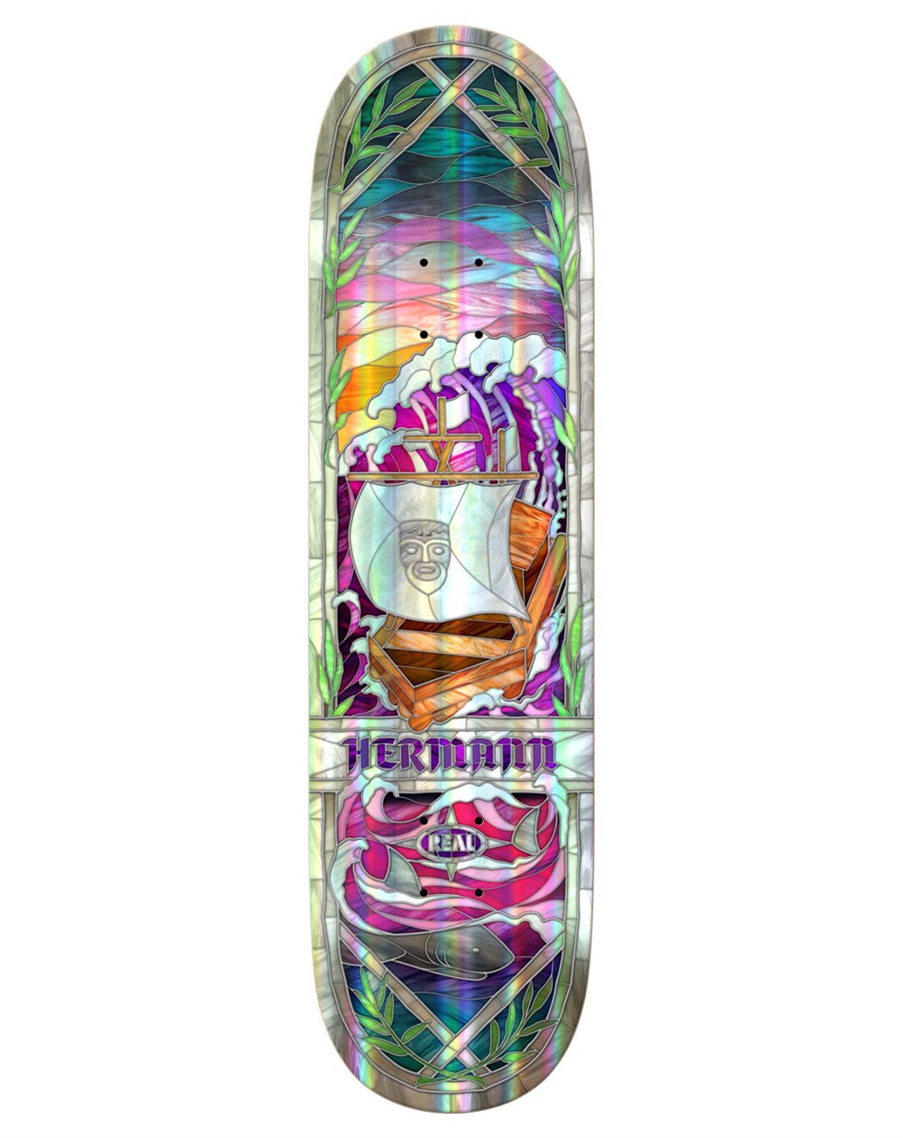 Real Tavola Skate Hermann Stene Holographic Cathedral Full SE 8.38"