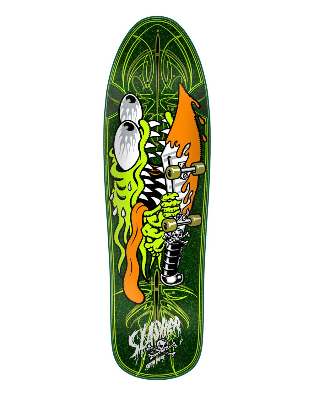 Santa Cruz Planche de Skate Meek Pinstripe Slasher 9.23" (Green)