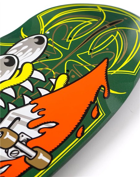 Santa Cruz Tabla Skateboard Meek Pinstripe Slasher 9.23" (Green)