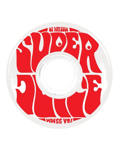 OJ Skateboard Räder Mini Super Juice 55mm 78A (White/Red) 4 er Pack