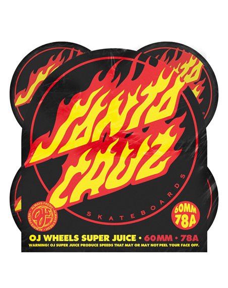 OJ Skateboard Räder Super Juice Flame Dot 60mm 78A 4 er Pack
