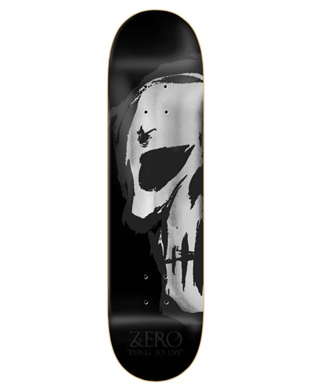 Zero Shape Skate Dying To Live Skull Foil 8.25"
