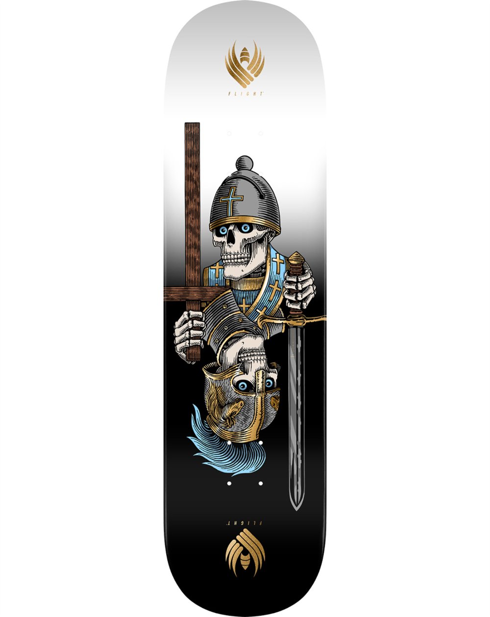 Powell Peralta Tabla Skateboard Dan Corrigan Chess Skulls Flight 8.42"