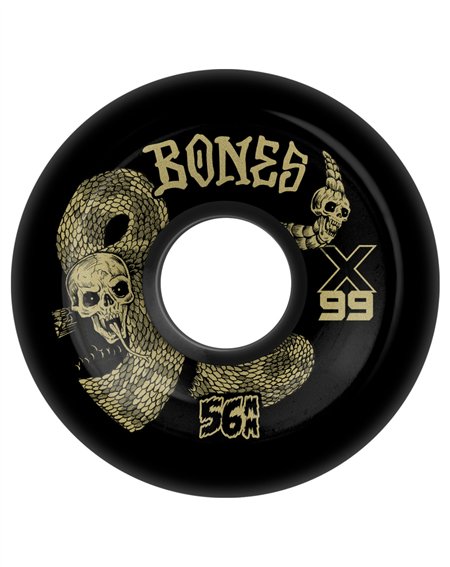 Bones Wheels Roues Skateboard X-Formula V6 Wide-Cut Death Venom 56mm 99A 4 pc