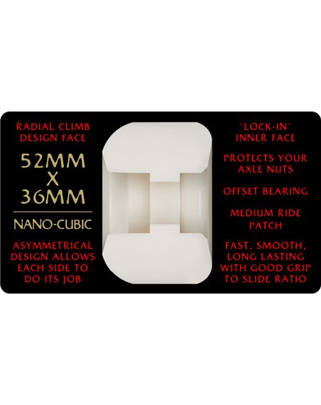 Powell Peralta Ruote Skate Dragon Formula Nano Cubic 52mm 93A