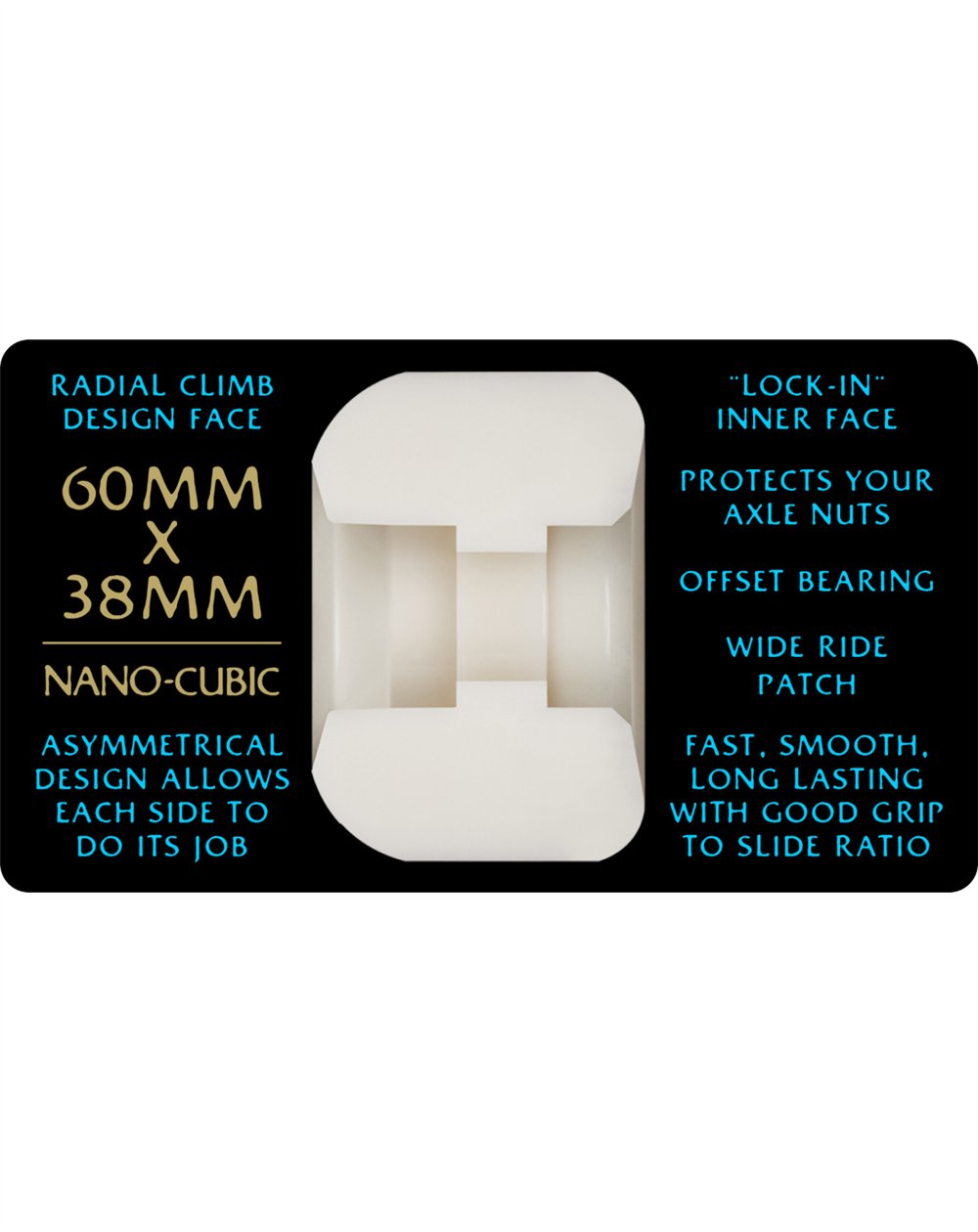 Powell Peralta Roues Skateboard Dragon Formula Nano Cubic 60mm 97A