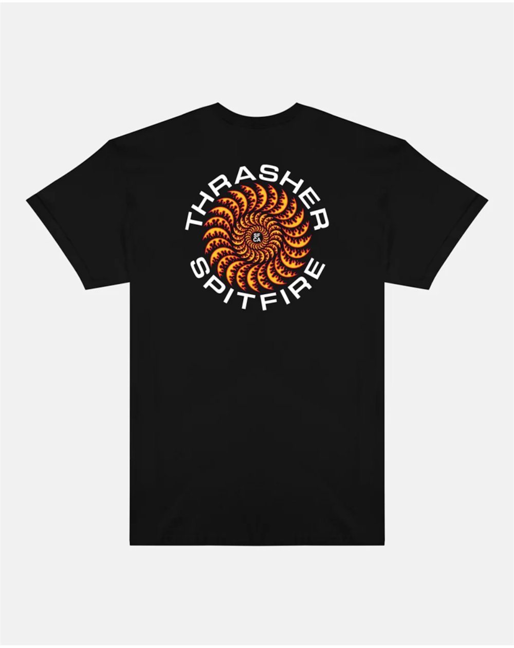 Thrasher T-Shirt Uomo Thrasher x Spitfire Classic Swirl (Black)