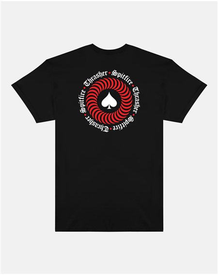 Thrasher Herren T-Shirt Thrasher x Spitfire The End Oath (Black)