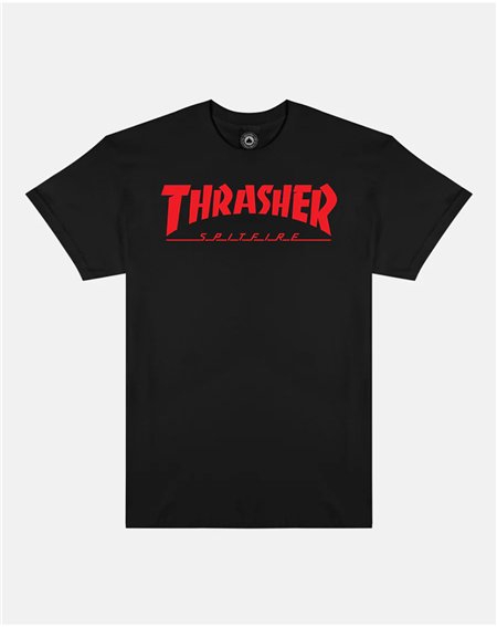Thrasher Herren T-Shirt Thrasher x Spitfire Big Head Jack (Black) 2