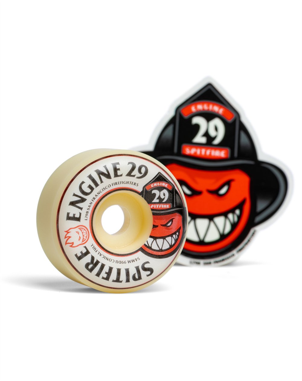 Spitfire Skateboard Wheels Formula Four Conical Full (Spitfire x Engine 29) 54mm 99A pack of 4