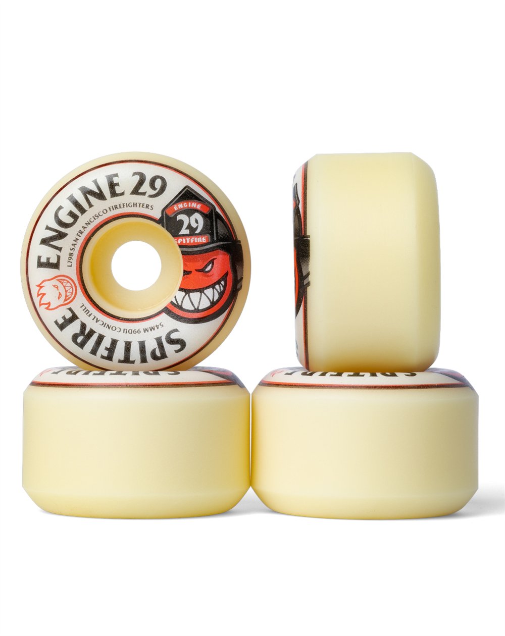 Spitfire Skateboard Räder Formula Four Conical Full (Spitfire x Engine 29) 54mm 99A 4 er Pack