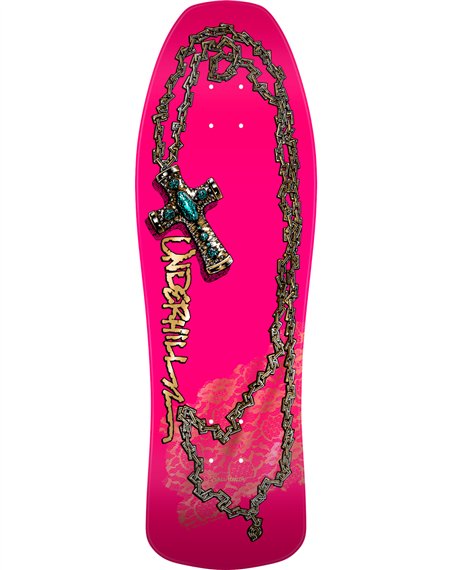 Powell Peralta Tavola Skate Ray Underhill Chain & Cross Reissue 9.9" (Pink/Gold)