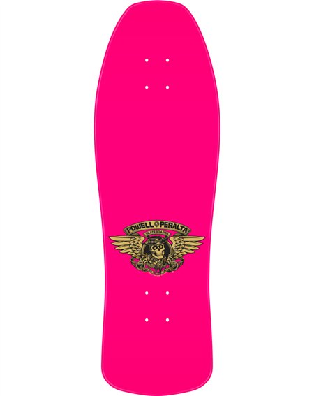 Powell Peralta Tabla Skateboard Ray Underhill Chain & Cross Reissue 9.9" (Pink/Gold) 2