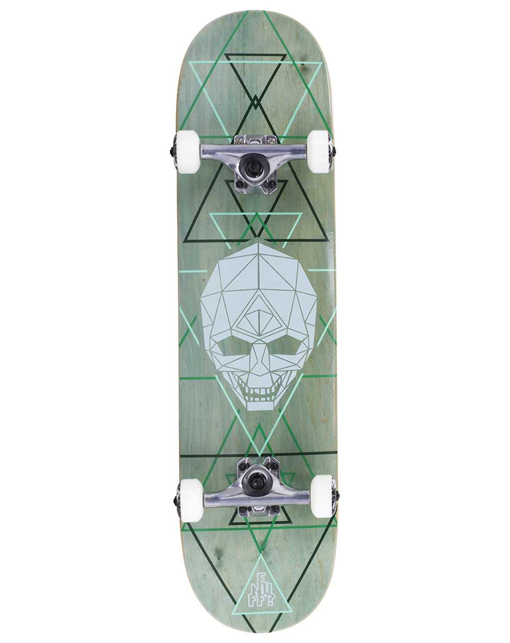 Enuff Geo Skull 8.00" Complete Skateboard Green