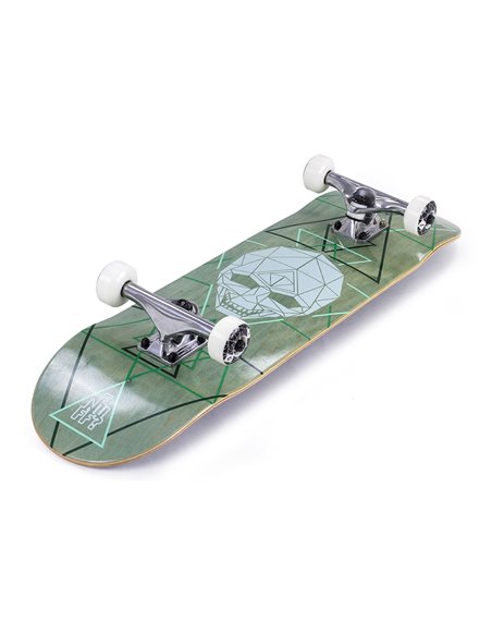 Enuff Geo Skull 8.00" Complete Skateboard Green