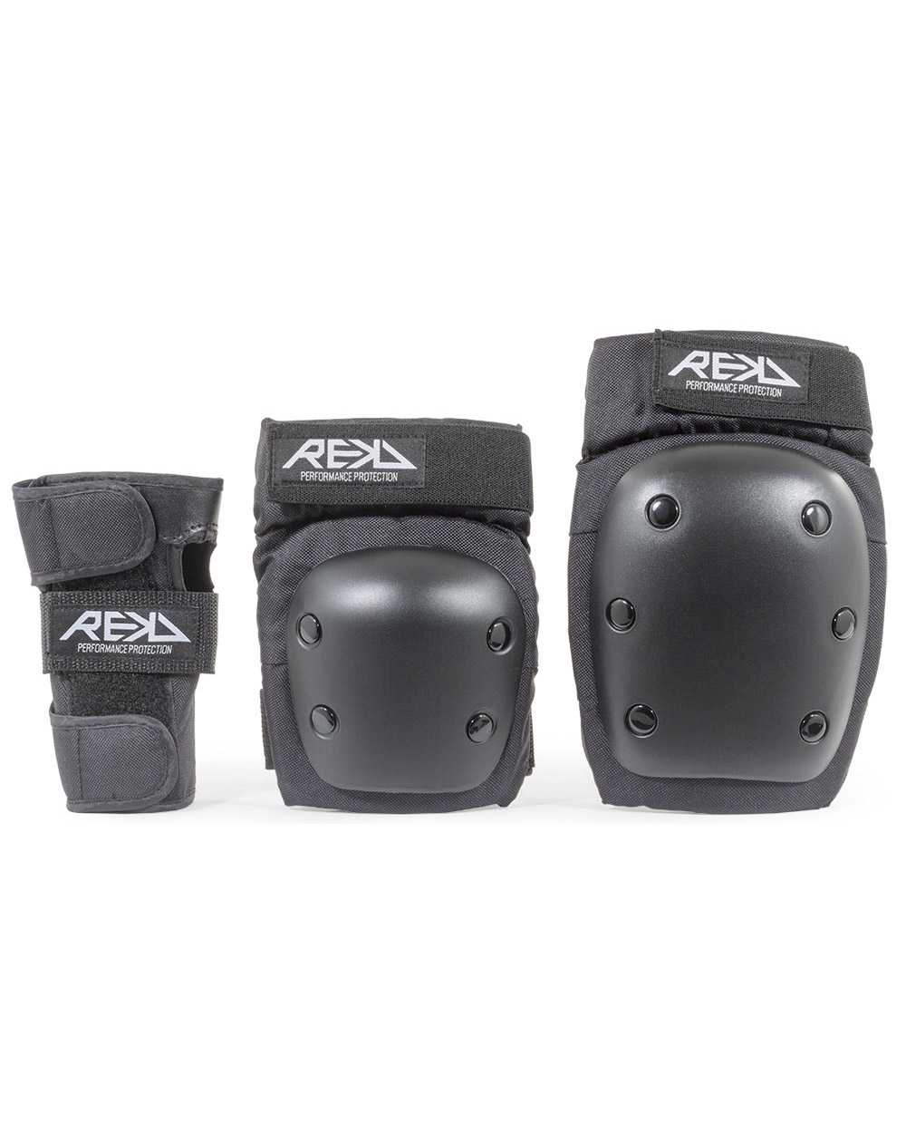 Rekd Protection Kit Proteção Skate Heavy Duty Black