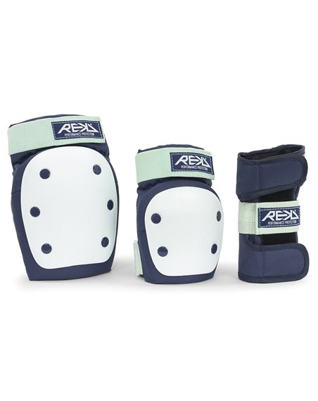 Rekd Protection Heavy Duty Skateboard Pad Set Blue/Mint