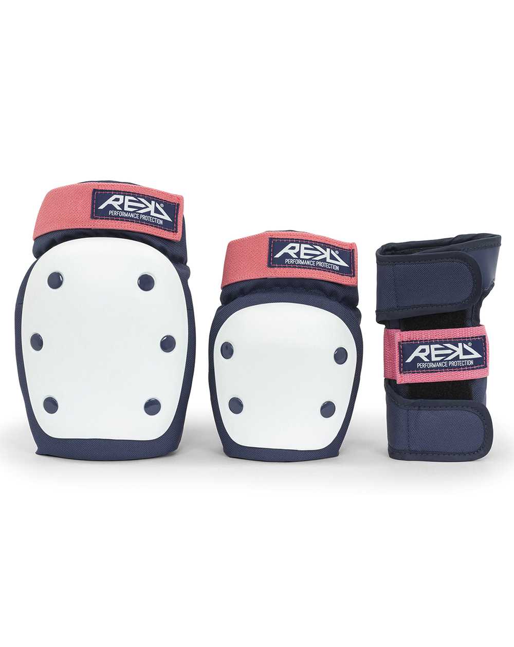 Rekd Protection Heavy Duty Skateboard Pad Set Blue/Pink