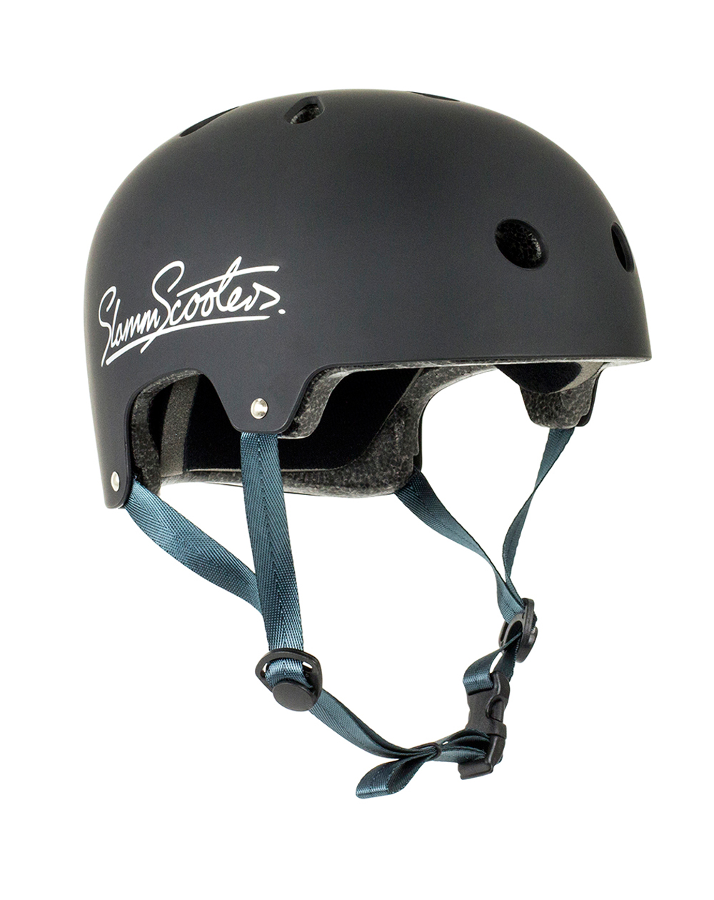 Slamm Scooters Logo Helme für Skateboarding Black