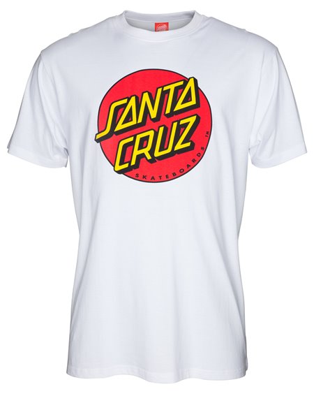 Santa Cruz Classic Dot T-Shirt Uomo White