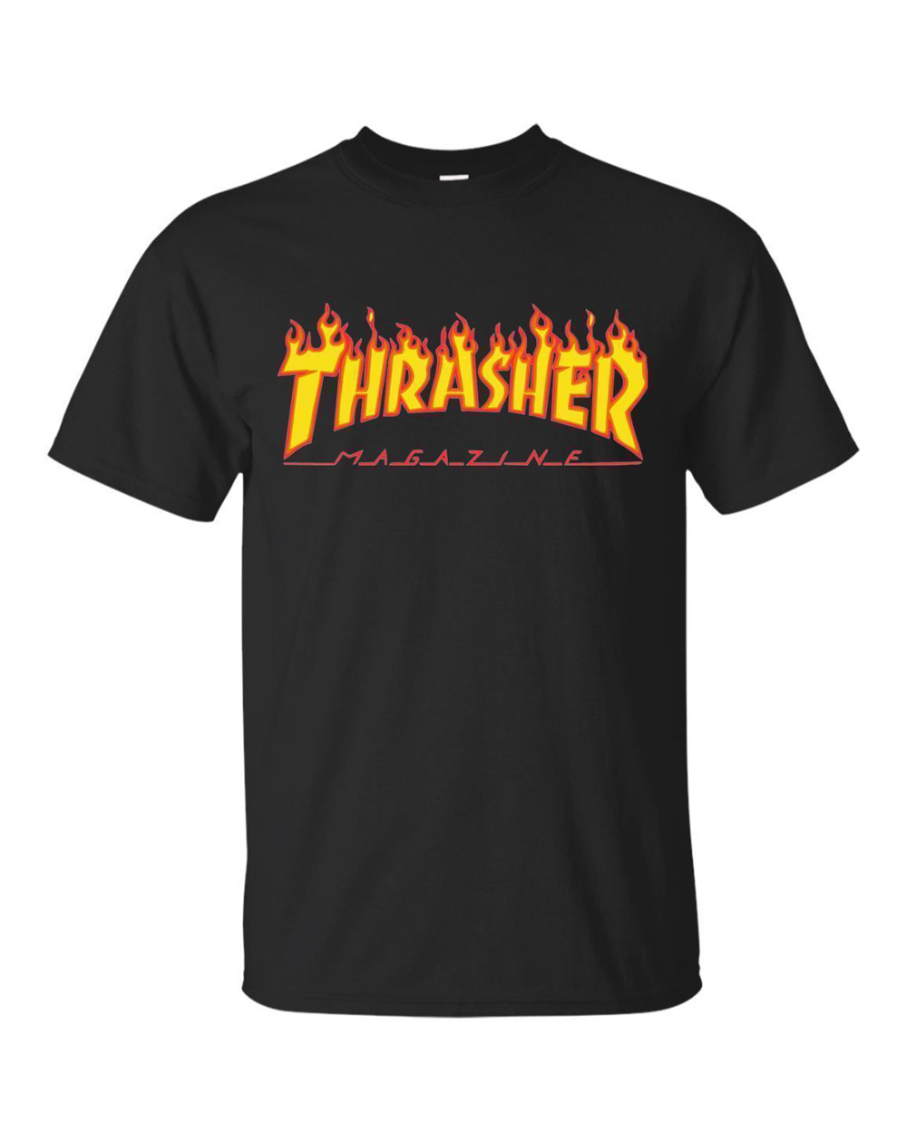 Thrasher Flame Camiseta para Hombre Black