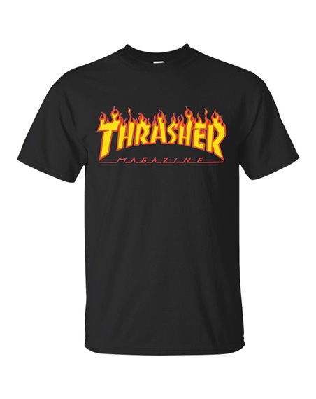 Thrasher Flame T-Shirt Uomo Black