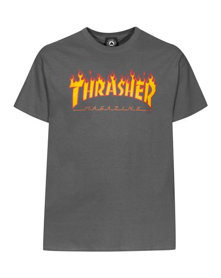 Thrasher Flame Camiseta para Homem Charcoal