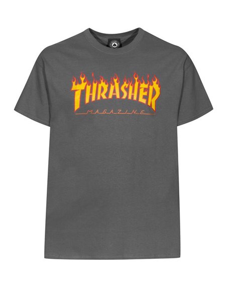 Thrasher Men's T-Shirt Flame Charcoal