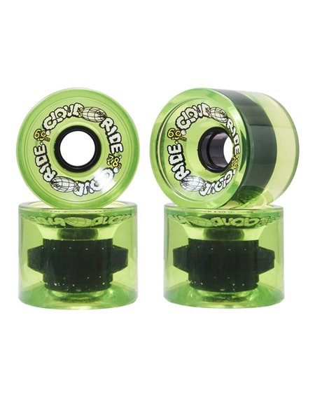 Cloud Ride Ruedas Longboard 69mm Translucent Neon Green