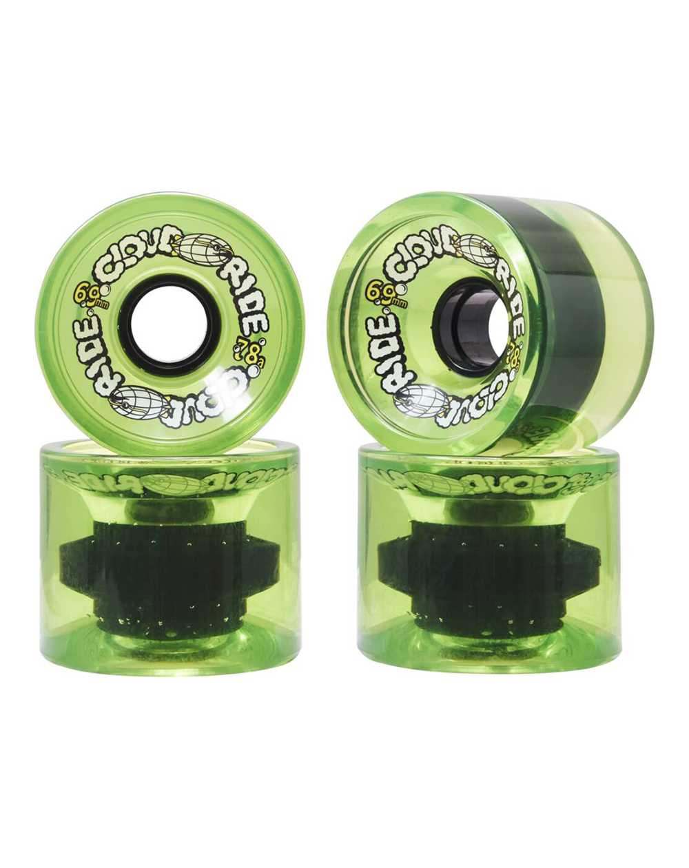 Cloud Ride 69mm Longboard Räder Translucent Neon Green