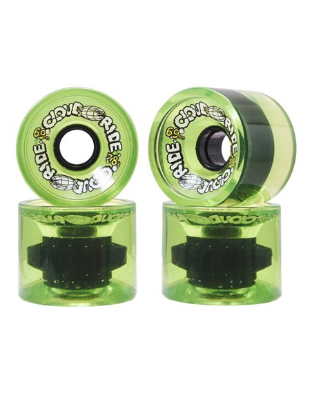 Cloud Ride 69mm Longboard Wheels Translucent Neon Green